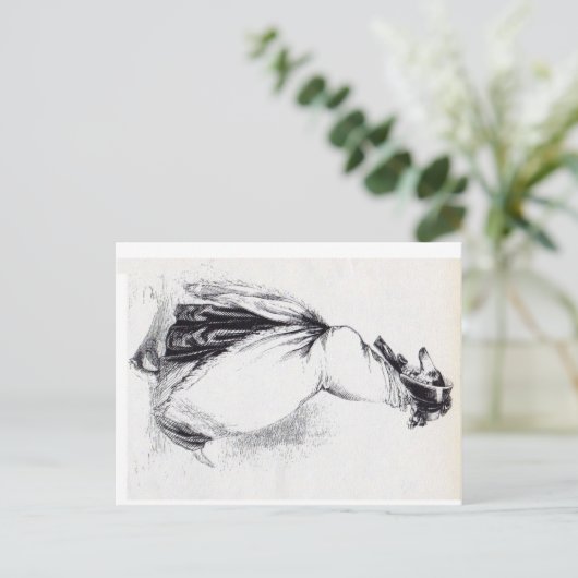 humanoïde vrouw briefkaart (Staand voorkant)