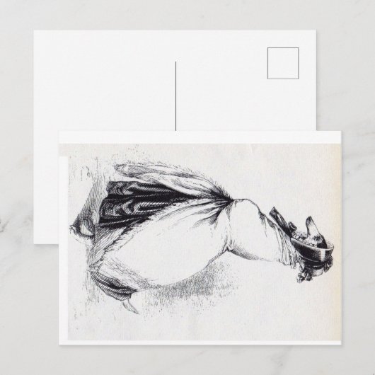 humanoïde vrouw briefkaart (Voorkant / Achterkant)