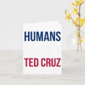 Humans against Ted Cruz - Texas Flag Kaart (Gele Bloem)