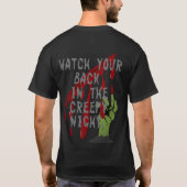“Humans Are Scariest Halloween T-Shirt – Blood, Sk (Achterkant)