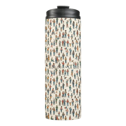 Humans Pattern Thermosbeker (Voorkant)