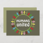 HUMANS UNITED Peace Briefkaart (Voorkant / Achterkant)