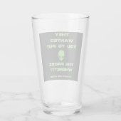 Humans Weird Alien Probe Green Glas (Achterkant)