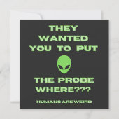 Humans Weird Alien Probe Green Jumper Pullover (Voorkant)