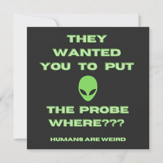 Humans Weird Alien Probe Green Jumper Pullover (Voorkant)
