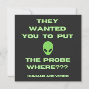 Humans Weird Alien Probe Green Jumper Pullover
