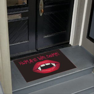Humans Welkom Vampire Lips Halloween Horror Show Deurmat