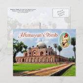 Humayun's tomb in Delhi, India Briefkaart (Voorkant / Achterkant)