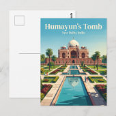 Humayun's tombe India Briefkaart (Voorkant / Achterkant)