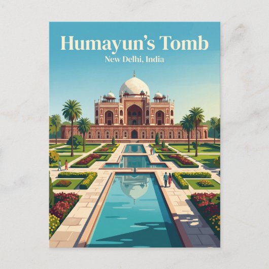 Humayun's tombe India Briefkaart (Voorkant)