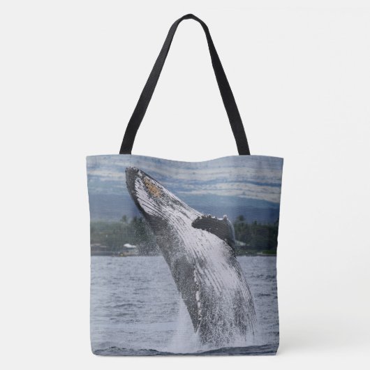 Humback Whale Baching Tote Bag (Achterkant)