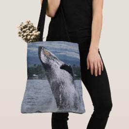 Humback Whale Baching Tote Bag