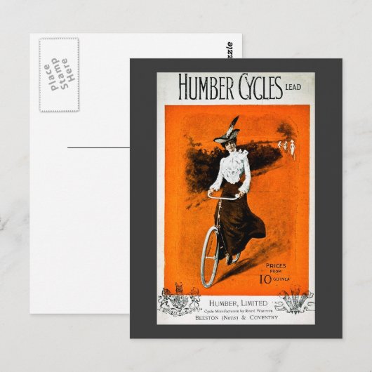  Humber Bike Advertisement Briefkaart (Voorkant / Achterkant)