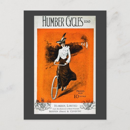  Humber Bike Advertisement Briefkaart (Voorkant)