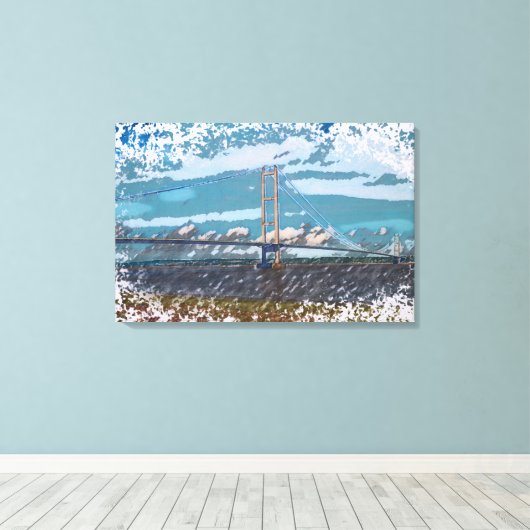 Humber Bridge Canvas Afdruk (Insitu (Houten vloer))