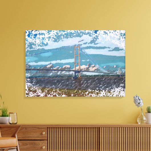 Humber Bridge Canvas Afdruk (Insitu (Woonkamer))
