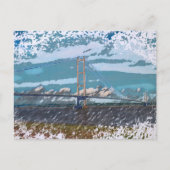 Humber Bridge Impressionistisch Landschap Briefkaart (Voorkant)