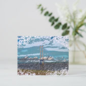 Humber Bridge Impressionistisch Landschap Briefkaart (Staand voorkant)