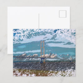 Humber Bridge Impressionistisch Landschap Briefkaart