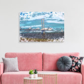 Humber Bridge Impressionistisch Landschap Canvas Afdruk (Insitu (Woonkamer))