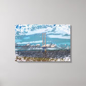 Humber Bridge Impressionistisch Landschap Canvas Afdruk (Voorkant)