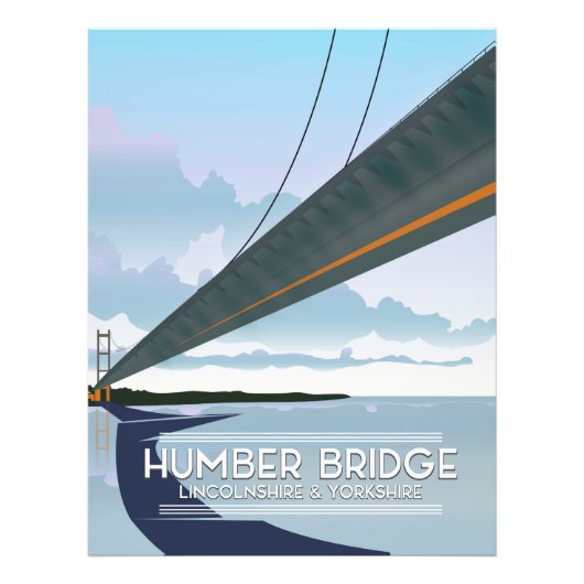 Humber Bridge, Lincolnshire & Yorkshire Foto Afdruk (Voorkant)