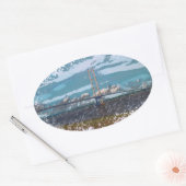 Humber Bridge Ovale Sticker (Envelop)