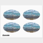 Humber Bridge Ovale Sticker (Vel)