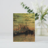 Humber Docks, Hull van John Atkinson Grimshaw Briefkaart (Staand voorkant)