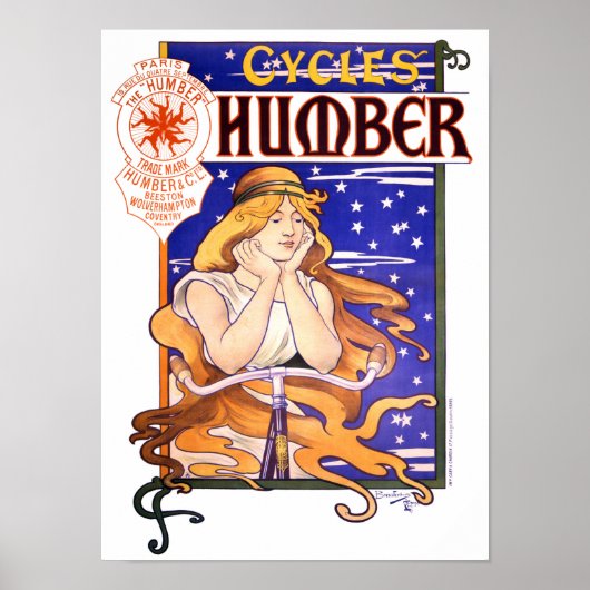 Humber Fietsen 1890  Adverteren Poster (Voorkant)