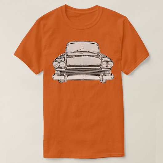 Humber Super Snipe 1960 Britse klassieke monochrom T-shirt (Design voorkant)