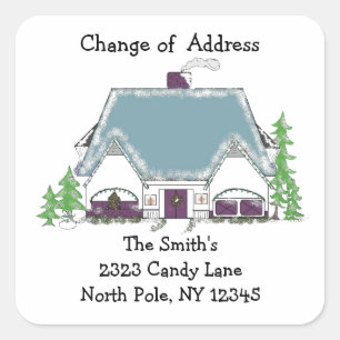 Humble Abode Change of Address Vierkante Sticker