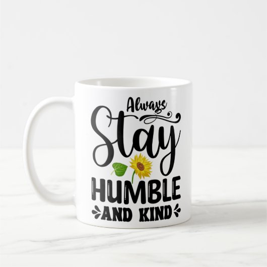 Humble Ad Minimalist Statement voor een geaard lev Koffiemok (Links)