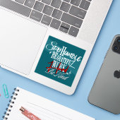 Humble and Kind Self Growth Calligraphy Quote Sticker (Laptop met iPhone)