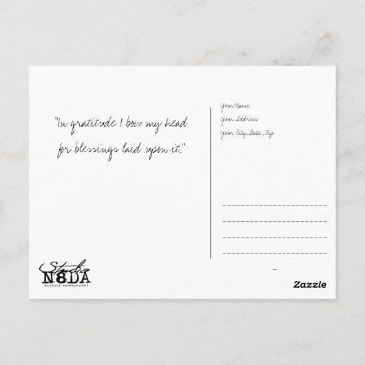 Humble Angel Briefkaart (Achterkant)