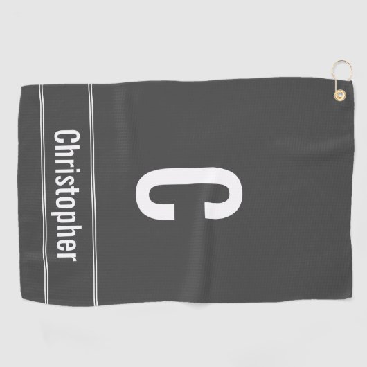 Humble, Basic Editable Name Golf Towel Golfhanddoek (Horizontaal)