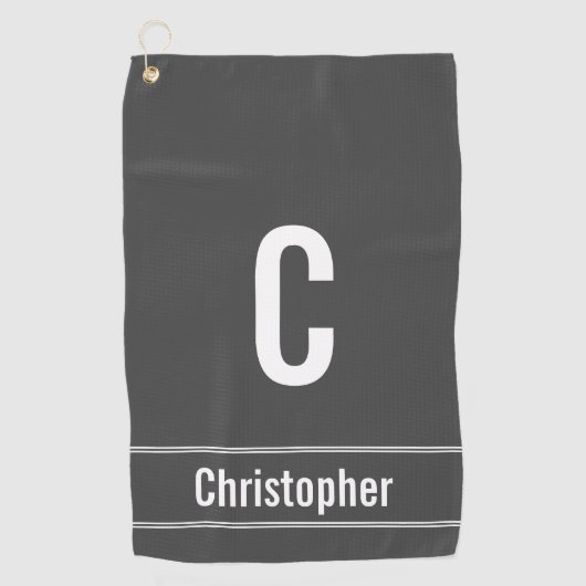 Humble, Basic Editable Name Golf Towel Golfhanddoek (Voorkant)