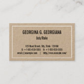 Humble, Basic en Minimalistisch Visitekaartje (Voorkant)