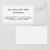 Humble, Basic Visitekaartje (Voorkant / Achterkant)