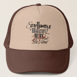 Humble Be Kind Personal Growth Quote Typography  Trucker Pet