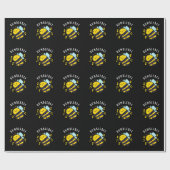 Humble bee Funny Bumblebee Pun Dark BG Cadeaupapier (Vlak)