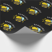 Humble bee Funny Bumblebee Pun Dark BG Cadeaupapier (Hoek)