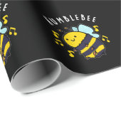 Humble bee Funny Bumblebee Pun Dark BG Cadeaupapier (Rol Hoek)