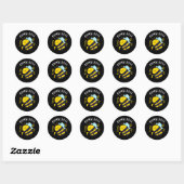 Humble bee Funny Bumblebee Pun Dark BG Ronde Sticker (Vel)