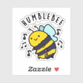 Humble Bee Funny Bumblebee Pun Sticker (Vel)