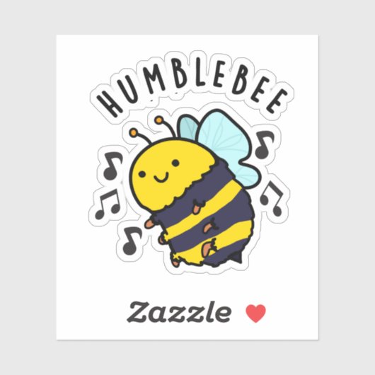 Humble Bee Funny Bumblebee Pun Sticker (Vel)