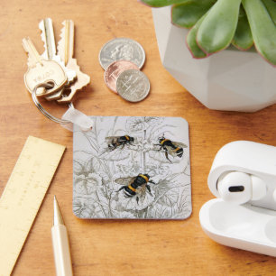 Humble Bees en Wildflowers Sleutelhanger