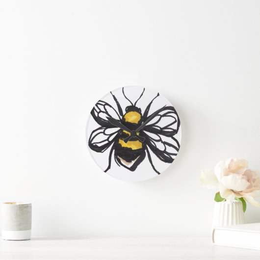Humble Bumblebee Clock Ronde Klok (Huis)