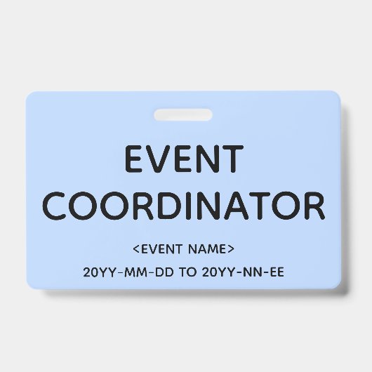 Humble "EVENT COÖRDINATOR"-badge Badge (Voorzijde)