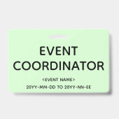 Humble "EVENT COÖRDINATOR"-badge Badge (Achterkant)